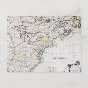 Postal AMÉRICA COLONIAL: MAPA, c1770