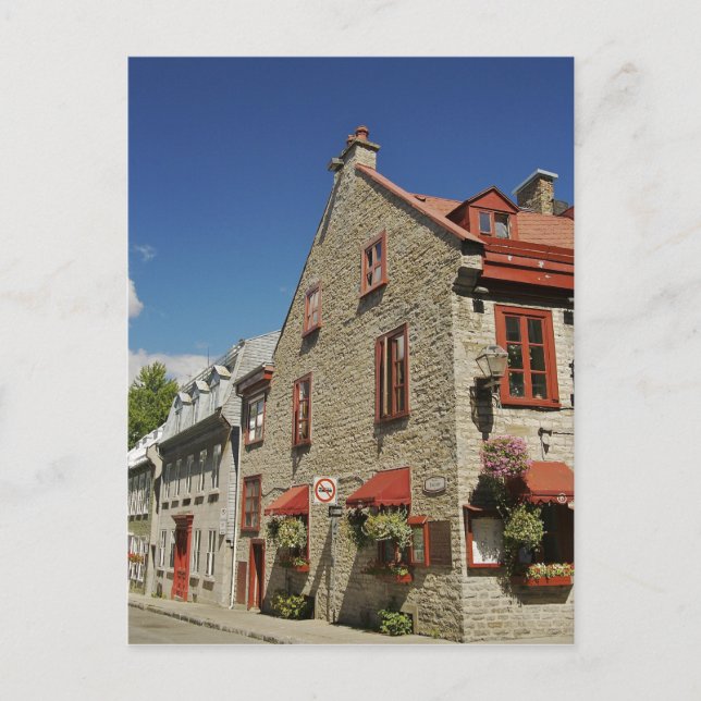 Postal América del Norte, Canadá, Quebec, Ciudad Vieja de (Anverso)