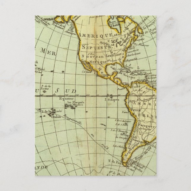 Postal América del Norte y América del Sur (Anverso)