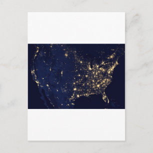 Postal América en la noche