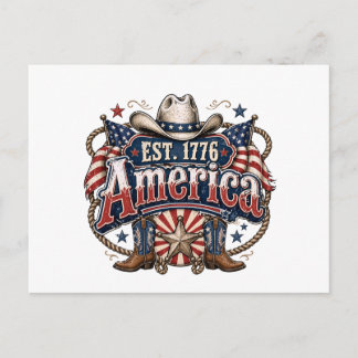 Postal América genial 1776 Patriótico 