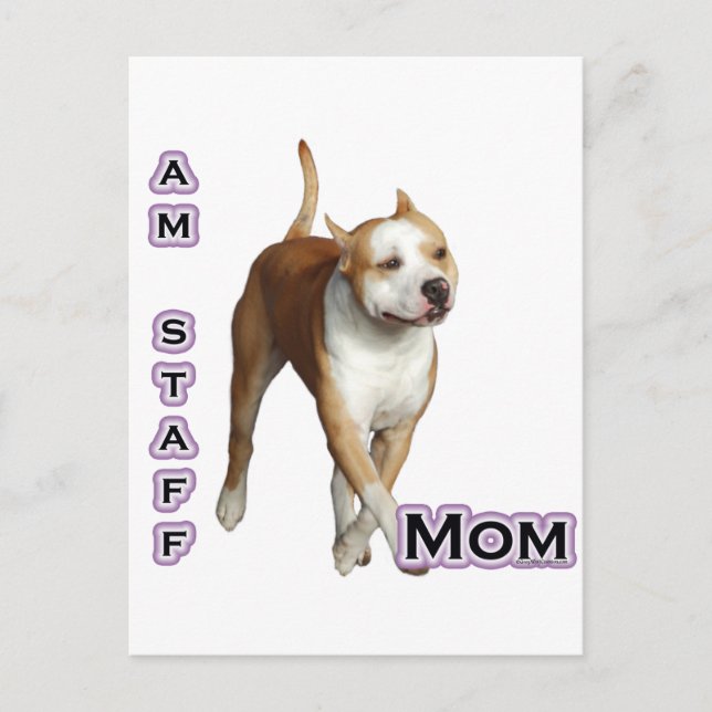 Postal American Staffordshire Mom 4 (Anverso)