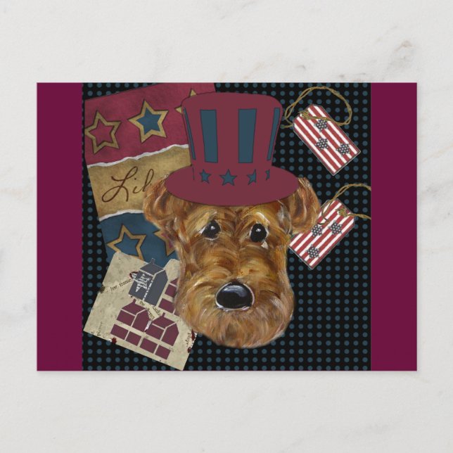 POSTAL AMERICANA AIREDALE (Anverso)