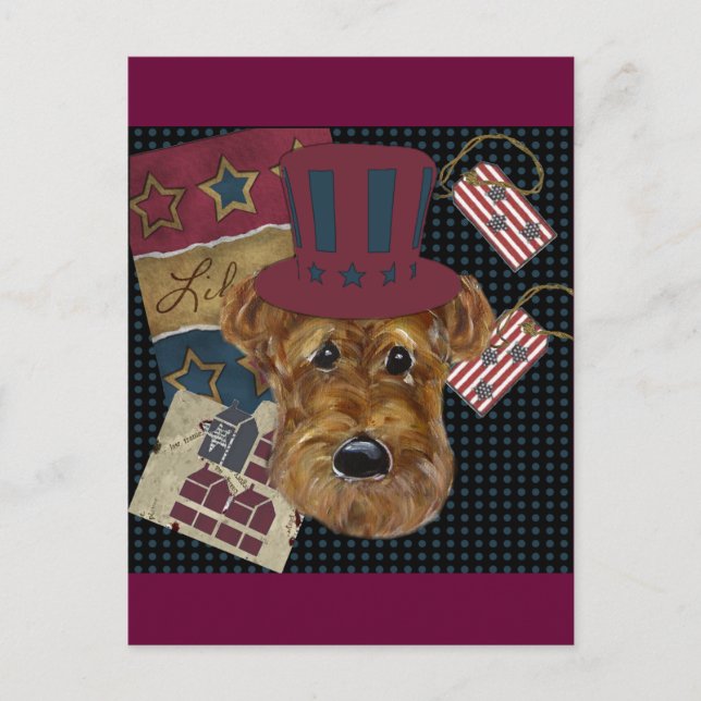 POSTAL AMERICANA AIREDALE (Anverso)