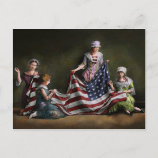 Postal Americana - Bandera - Nacimiento de la bandera est