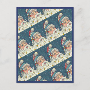 Postal AMERICANA ST. Navidades de NICK, PATRIOTA SANTA