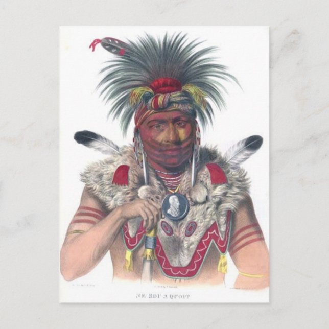 Postal Americano nativo (Anverso)