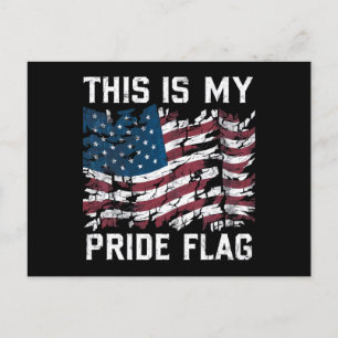 Postal Americano Patriótico Esta Es Mi Bandera Del Orgull