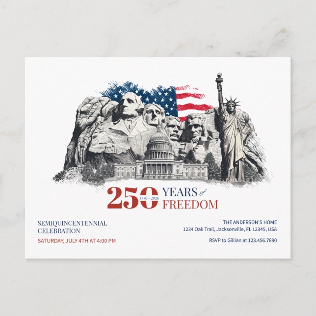 Postal America's Semiquincentennial 250 Years of Freedom (Anverso)