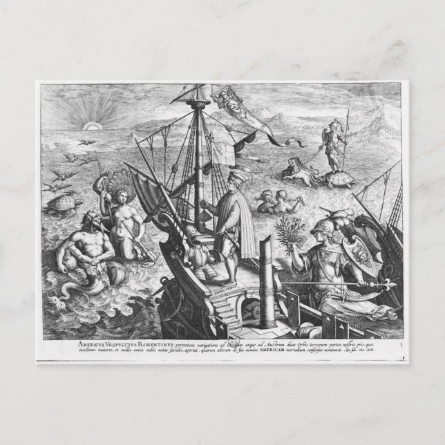 Postal Amerigo Vespucci (Anverso)