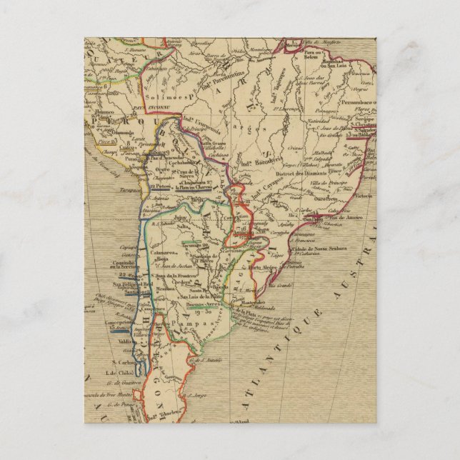 Postal Amerique Meridionale en 1840 (Anverso)