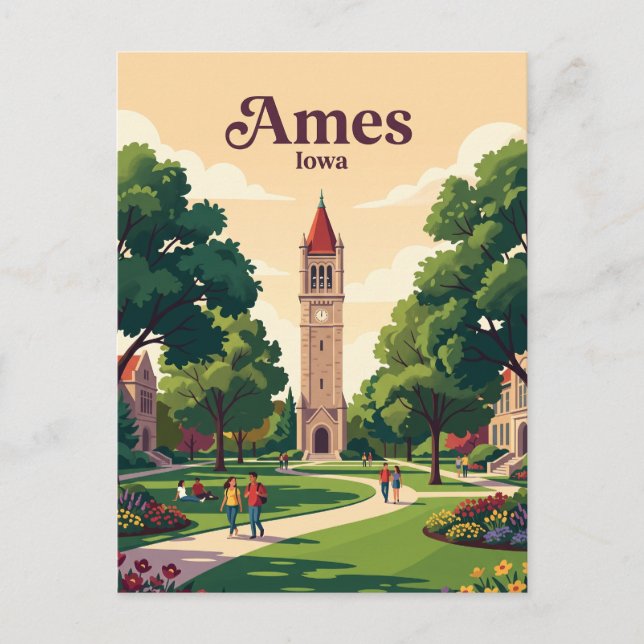 Postal Ames, Iowa (Anverso)