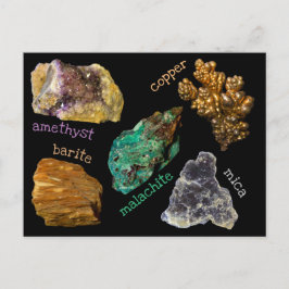 Postal Amethyst Copper Malachite Barite Mica Minerals db2