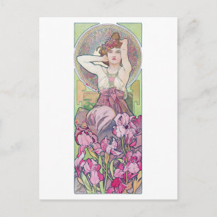 Postal Amethyst (Cuatro Joyas), Alphonse Mucha