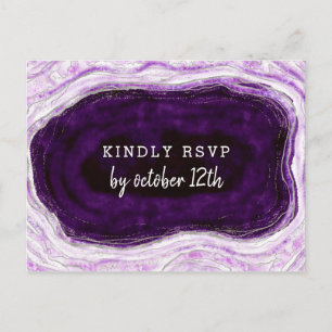 Postal Amethyst Geode Slice Boda Meal Choice RSVP