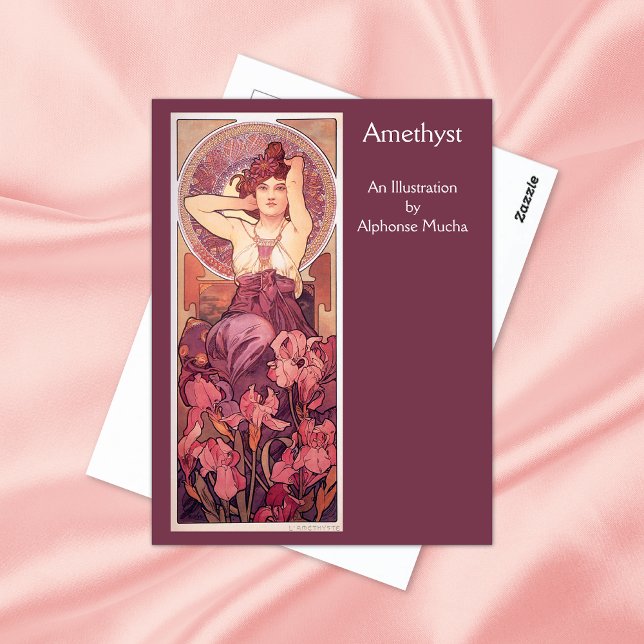 Postal Amethyst Precious Stones Alphonse Mucha (Subido por el creador)