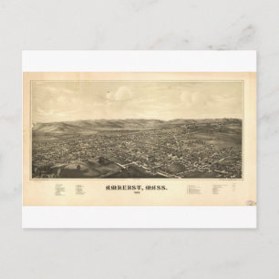 Postal Amherst, Massachusetts en 1886