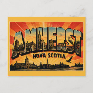 Postal Amherst Nueva Escocia Pueblo Fronterizo