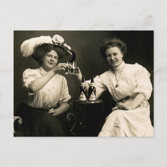 Postal Amigas de consumición 1905 de la cerveza (Anverso)