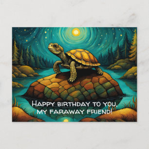 Postal Amigo de larga distancia de la tortuga solitaria C