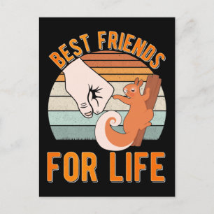 Postal Amigo de las ardillas amante de los animales del b