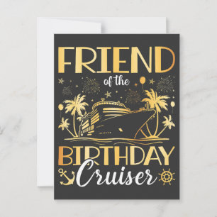 Postal Amigo del cumpleañero en vacaciones de crucero