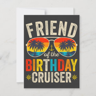 Postal Amigo del cumpleañero vacaciones Crucero