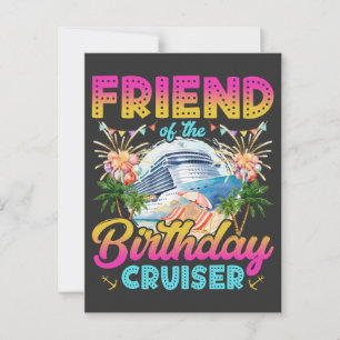 Postal Amigo del cumpleañero Vacacionista Crucero