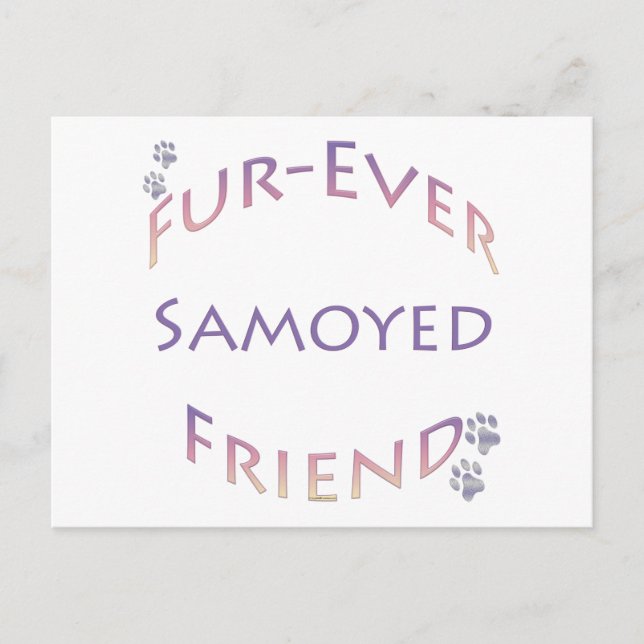 Postal Amigo para siempre Samoyed (Anverso)