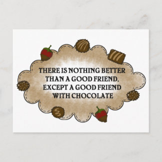 Postal Amigos Con Chocolate