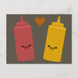 Postal Amigos de Ketchup y Mostaza