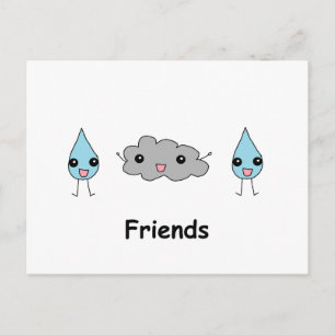 Postal Amigos de la nube y la lluvia