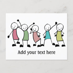 Postal Amigos de Palitos Felices Personalizados