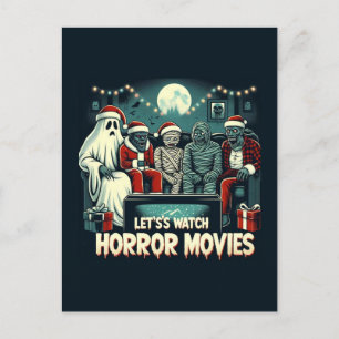 Postal Amigos de películas de terror de navidades