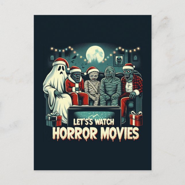 Postal Amigos de películas de terror de navidades (Anverso)