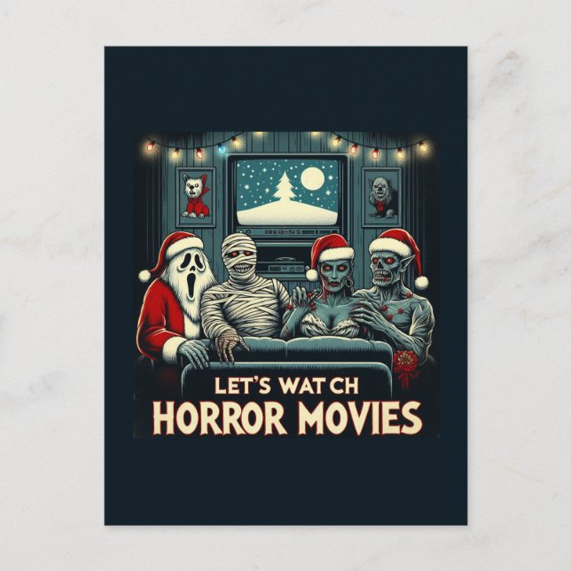 Postal Amigos de películas de terror de navidades (Anverso)
