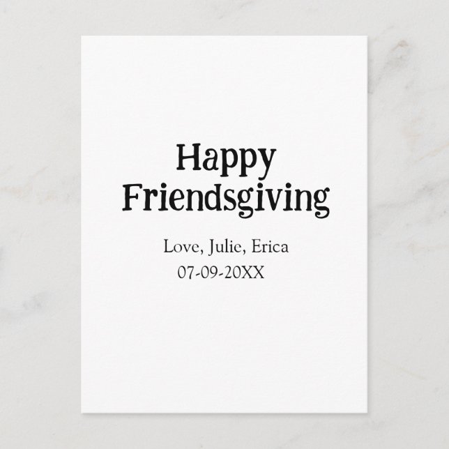 Postal Amigos felices dándole nombre agregado con fecha d (Anverso)