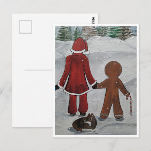 Postal Amigos Festivos Pintura de Alfred Fox Coleccionabl