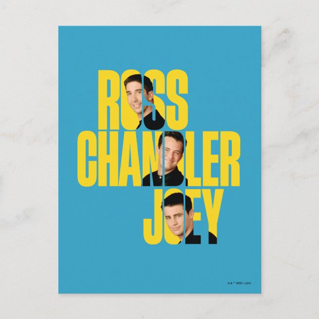 Postal AMIGOS™ | Ross, Chandler y Joey (Anverso)