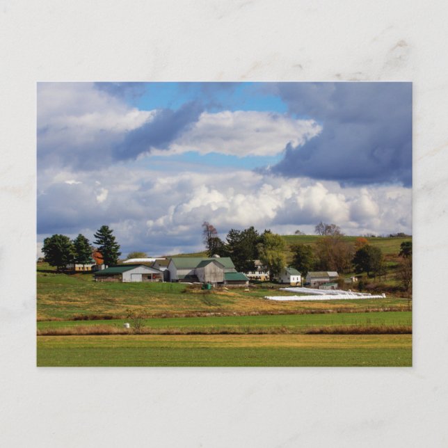 Postal Amish Farm on a Hill, Holmes County, Ohio (Anverso)
