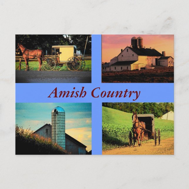 Postal Amish Montage (Anverso)
