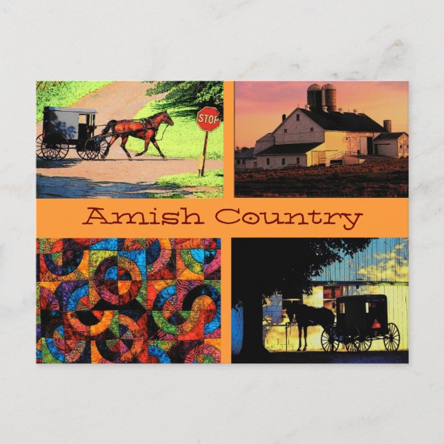 Postal Amish Montage (Anverso)