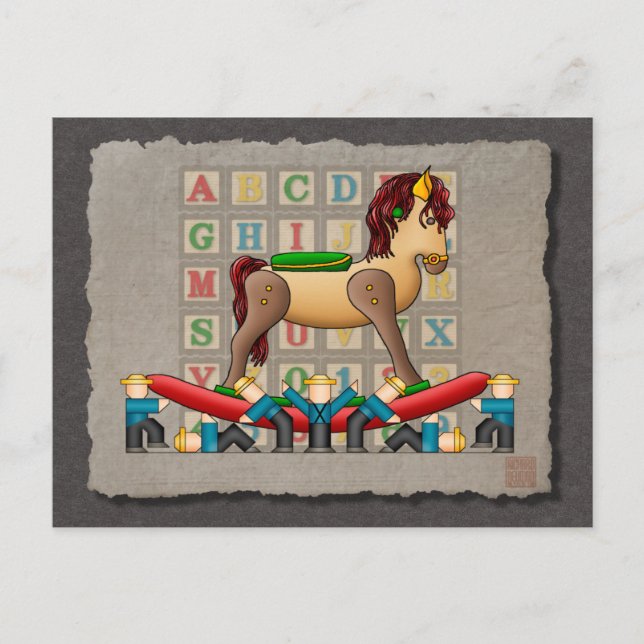 Postal Amish Rocking Horse (Anverso)
