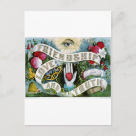 Postal Amistad, amor y verdad