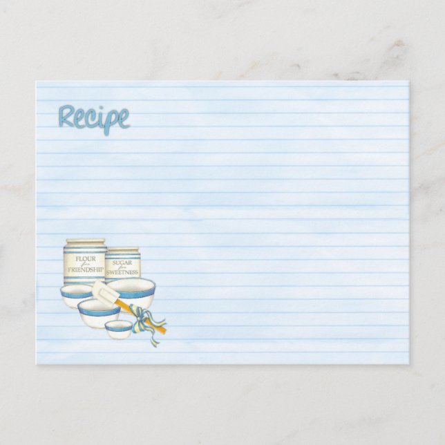 Postal amistad de receta (Anverso)