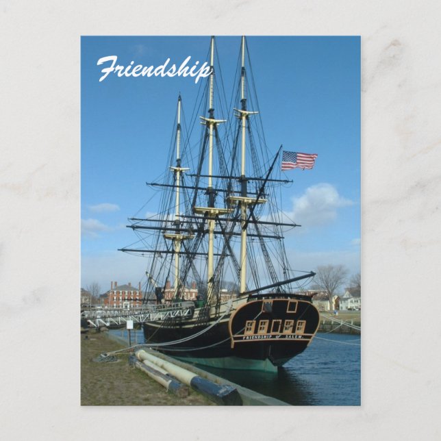 Postal Amistad de Salem (Anverso)