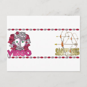 Postal Amistad zodiac de ValxArt Virgo Sagittarius