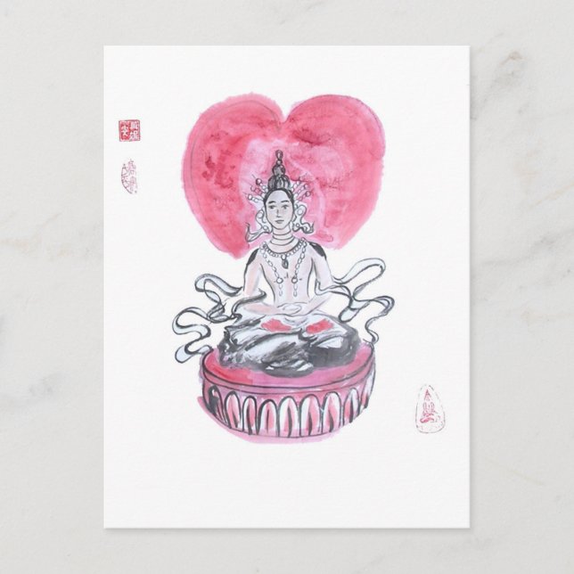 Postal Amitabha Buddha Heart (Anverso)