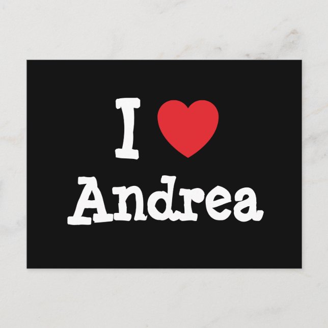 Postal Amo a Andrea heart T-Shirt (Anverso)