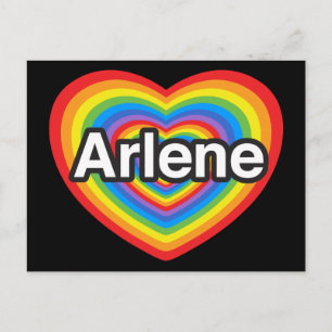 Postal Amo a Arlene. Te amo, Arlene. Corazón